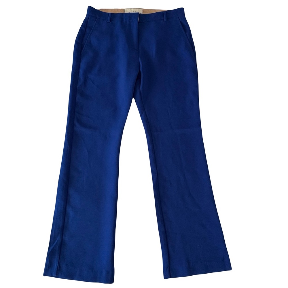 MARNI‎ Cobalt Blue Bootcut Trousers Stretch Cotton Tailored Pants Womens Size M